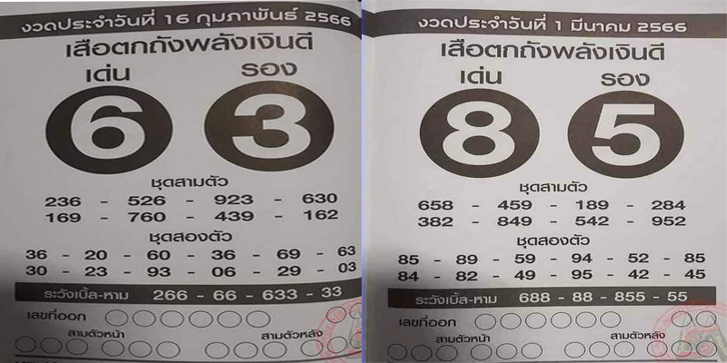  หวยเสือตกถัง
