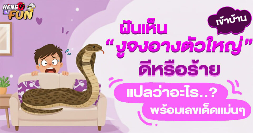 ฝันเห็นงูจงอางตัวใหญ่เข้าบ้าน -"I dreamt that a large king cobra entered my house."
