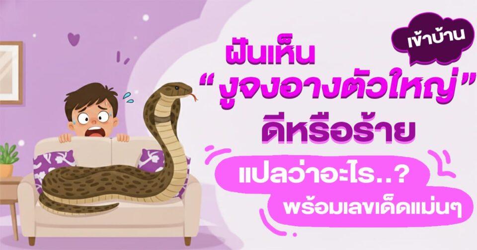 ฝันเห็นงูจงอางเข้าบ้าน